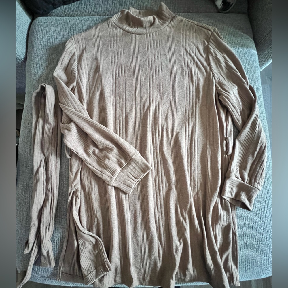 Neutral Tunic With Tie NWOT
